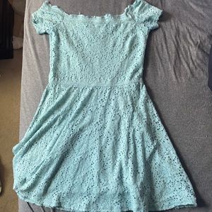 Hollister Blue Off The Shoulder Dress